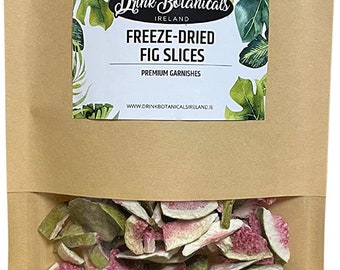100% Natural Pure Freeze Dried Fig Slices | 50 + Slices Per Pouch | No Added Sugar | Gluten Free | Fresh Dehydrated Frozen Figs | 35 Grams
