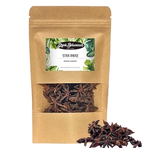 Whole Star Anise | 30+Servings| For Cooking, Herbal Teas, Cocktails, Baking, Infusions, Decorations | Chinese Spice|Drink Botanicals Ireland