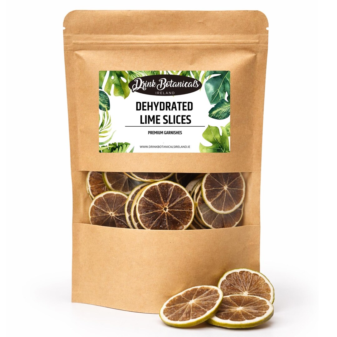 Dried Lime Rind Natural Dehydrated Dried Lime Slices (40g) - 18 Servings per Bag. ideal ...