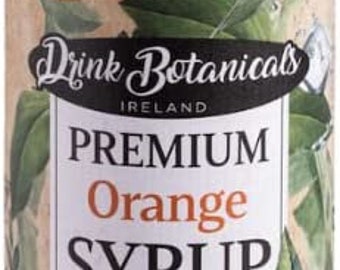 Premium Orange Syrup Puree | Made from the Juice & Pulp of Oranges | High Natural Fruit Content | 30 Servings | 500ML Glass Bottle