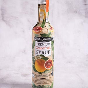 Premium Grapefruit Syrup Puree | | High Natural Fruit Content | Made from the Juice & Pulp of Grapefruits | 30 Servings | 500ml