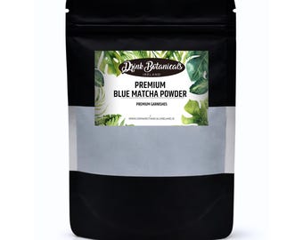 Drink Botanicals Premium Grade Blaues Matcha-Pulver. Blue Matcha Kaffee Latte, Tee, Backblau Lebensmittelfarbe. 45+Portionen, 45 Gramm, 1.058 Oz