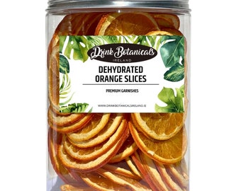 Edible Dehydrated Orange Slices Wheels | 55 + Servings | 100% Natural | for Cocktail Garnishes, Baking, Cakes, Soap| 150 Grams Jar