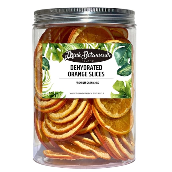 Edible Dehydrated Orange Slices Wheels | 55 + Servings | 100% Natural | for Cocktail Garnishes, Baking, Cakes, Soap| 150 Grams Jar