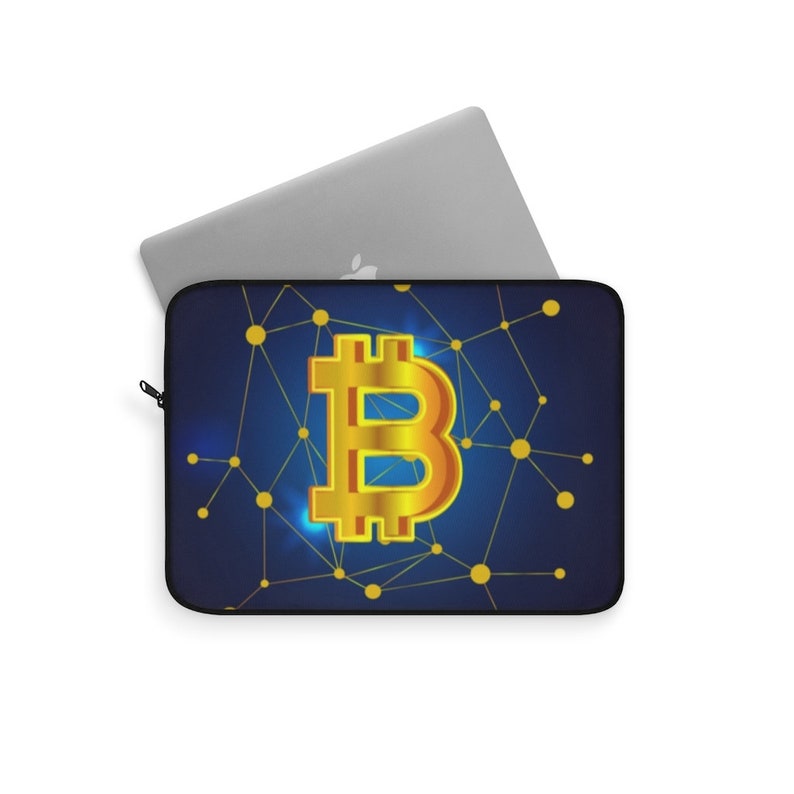 Golden Letter B-Bitcoin Laptop Sleeve,Bitcoin Design Notebook Cover,13 Inch MacBook Sleeve