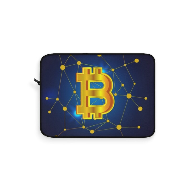 Golden Letter B-Bitcoin Laptop Sleeve,Bitcoin Design Notebook Cover,13 Inch MacBook Sleeve