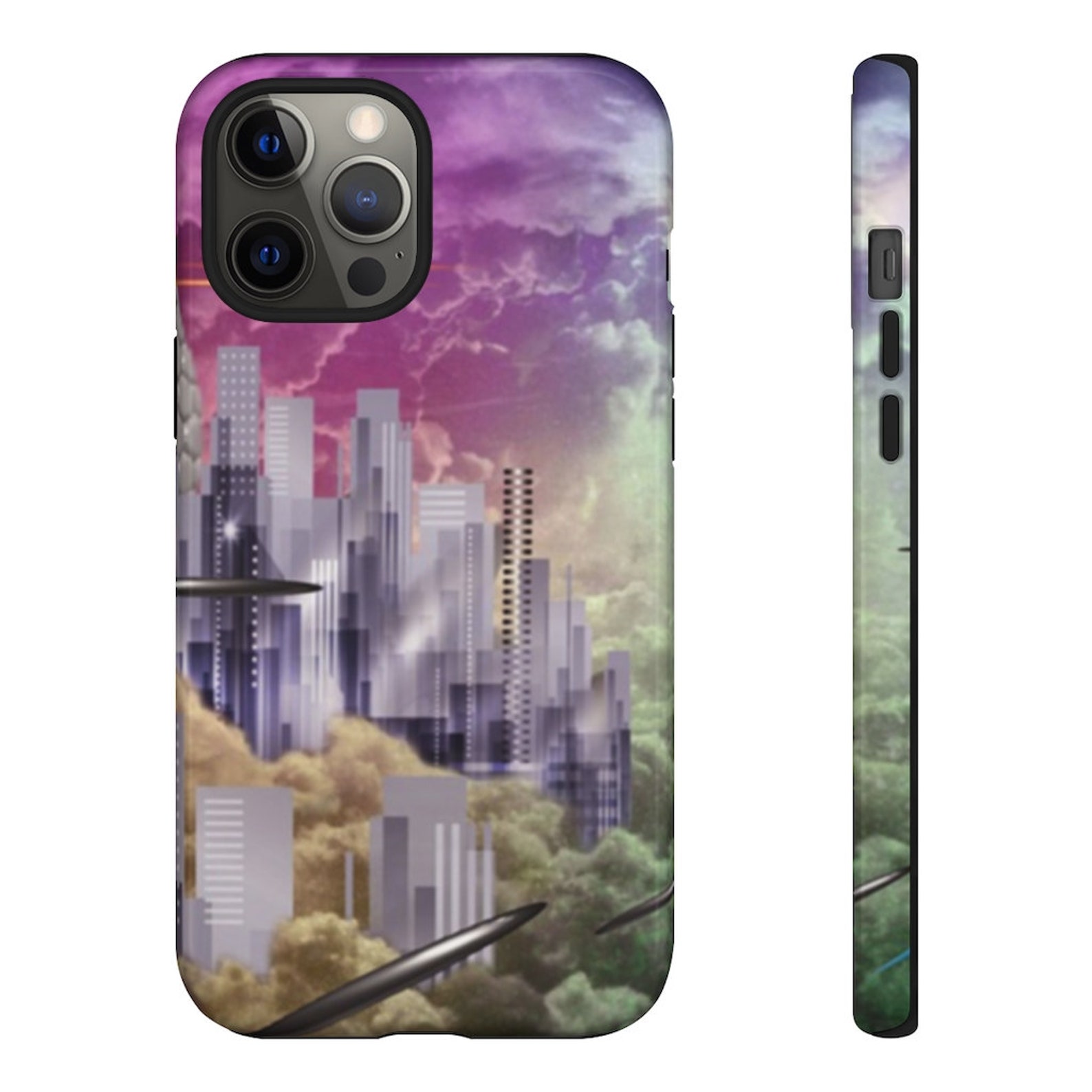 Neon Space Futuristic Look Tough Case iPhone 12 8 11 12Ultra Etsy