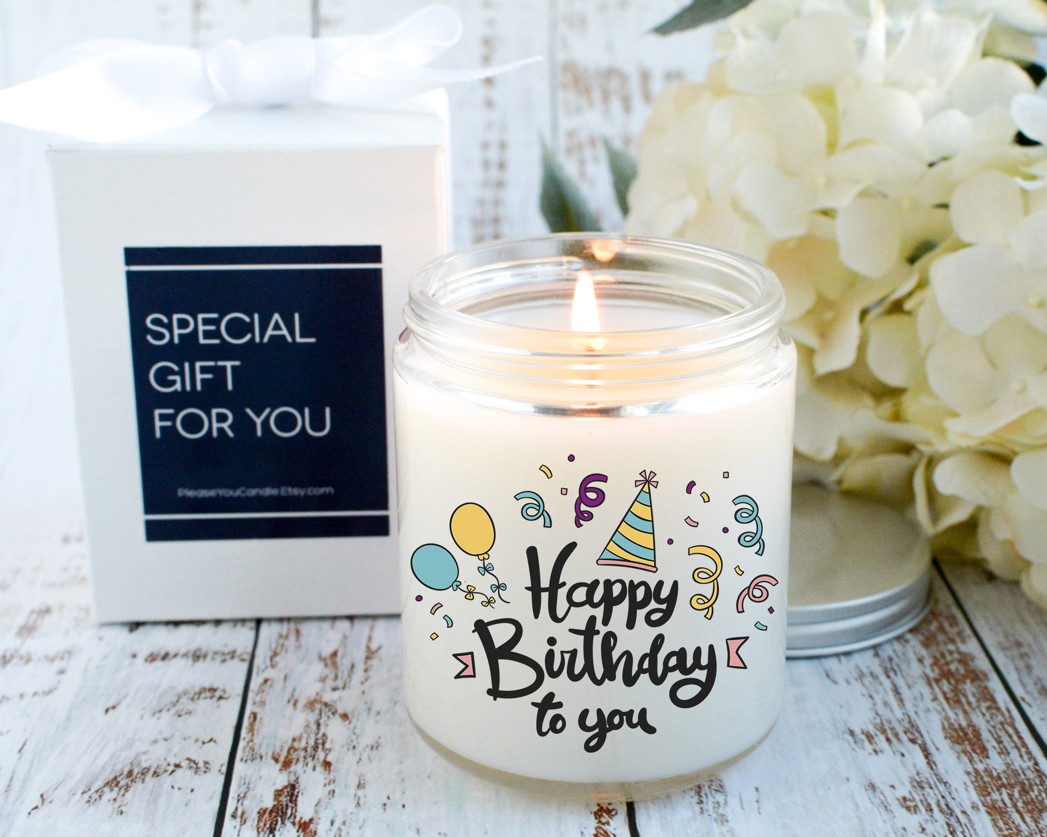 Happy Birthday Candle Personalized Gift Candle Birthday Etsy