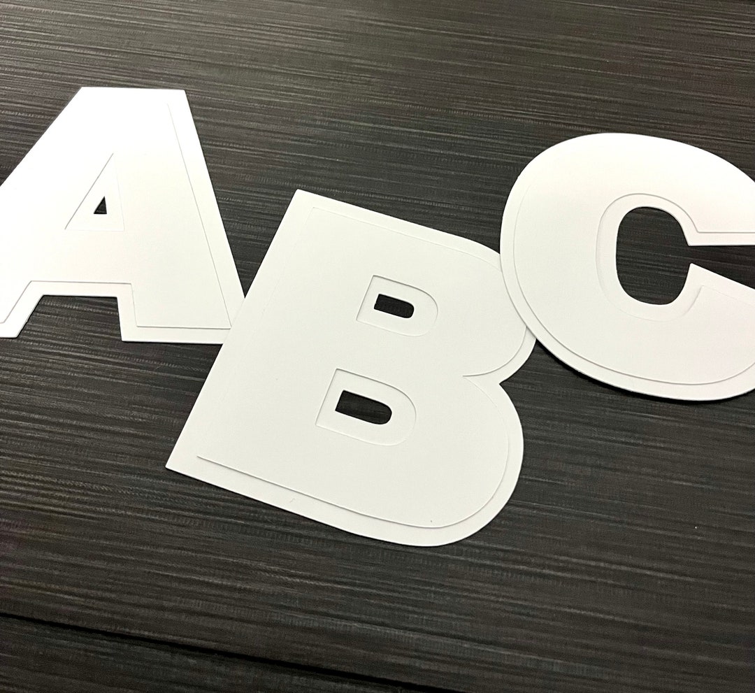 Full Set of English Alphabet Stencils Arial Futura Font Options
