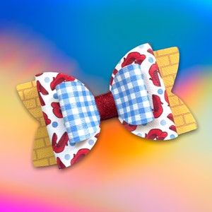 Wizard of Oz Hair Bow, Hair Clip, Girls Hair Accessory