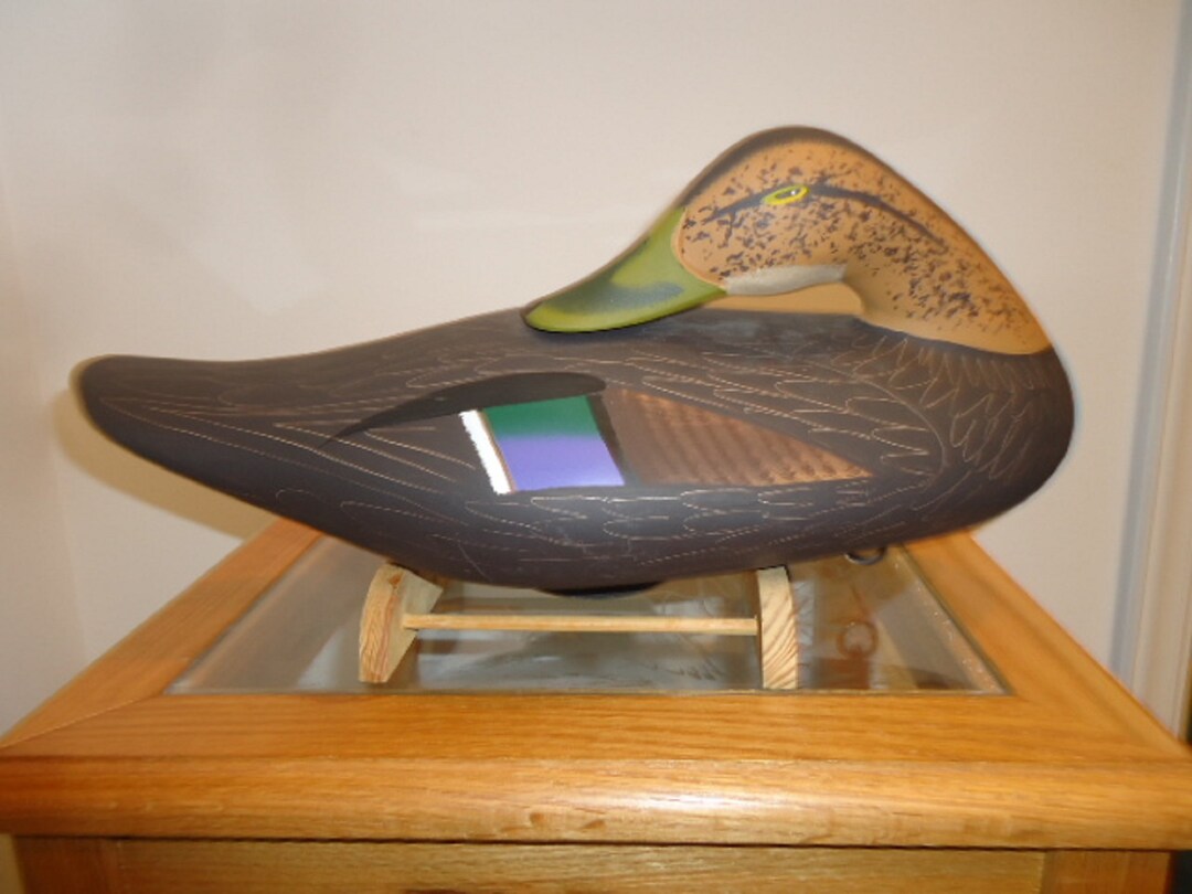 CANVASBACK DRAKE DECOY by Joey Jobes 1993 Vintage in Pristine line New