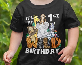 It&#39;s My 1st Wild Birthday PNG-One Year Old Birthday Safari Animals Jungle Animals Zoo Animals Monkey Giraffe zebra lion