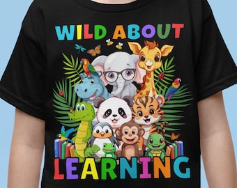 Instant Download PNG Wild About Learning Kids Zoo Safari Jungle Animal Zoo Field Trip Safari Birthday Learning About Animals Cute Animals