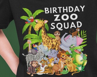 Instant Digital Download Birthday Zoo Squad Wild Safari Animals Jungle Animals Zoo Animals Monkey Giraffe zebra lion Day at The Zoo PNG File