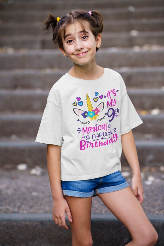 It's My 9th Magical Birthday Girls Unicorn Birthday Shirt It's My 9th Magical Birthday Girls Unicorn Birthday Shirt