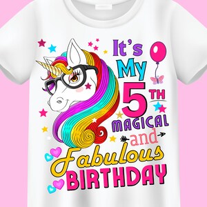 Es ist mein 5. Geburtstag Einhorn Gesicht Instant Download Grafiken Clipart Png Einhorn-Geburtstagsparty