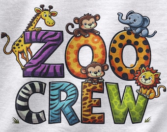 Zoo Crew Safari Animals PNG, Jungle Graphic (Digital Download) Zoo Day