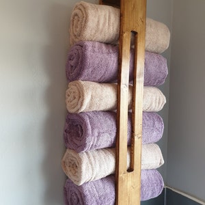 Larissa - Rustic Bath Towel Storage -  Shelf, Rack, Bathroom, Holder, Ladder. Toilet Roll Holder