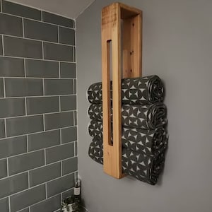 Larissa - Rustic Bath Towel Storage -  Shelf, Rack, Bathroom, Holder, Ladder. Toilet Roll Holder