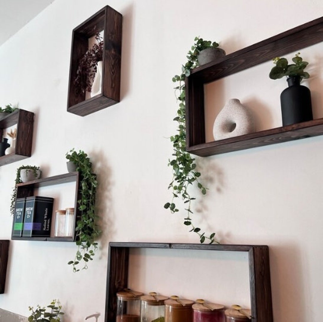 Rectangular Box Shelf Rectangular Wooden Floating Box Shelf - Etsy UK