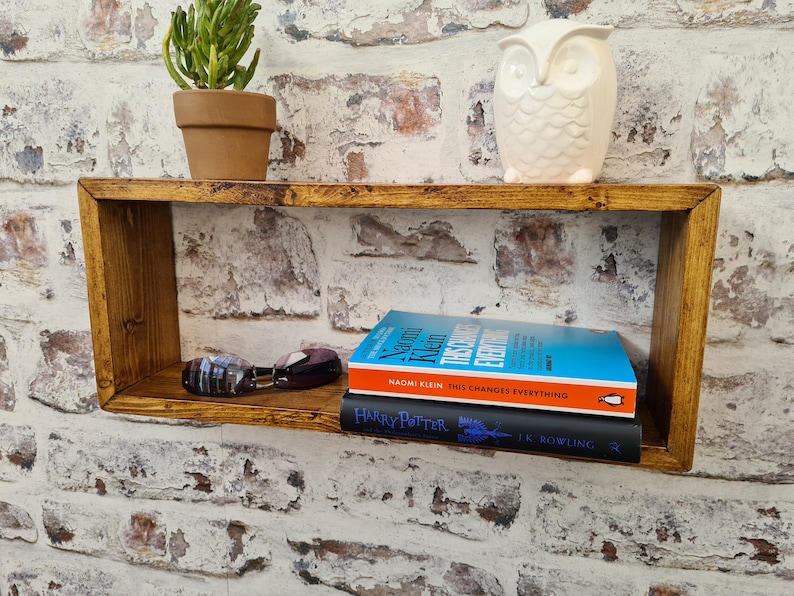 Rectangular Wooden Floating Box Shelf | Etsy UK