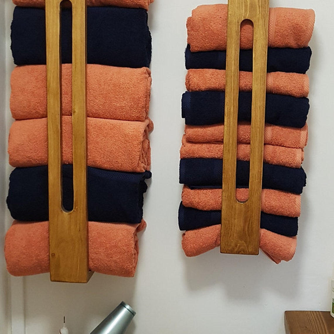 Larissa Rustic Bath Sheet Storage Shelf Rack Bathroom Etsy UK