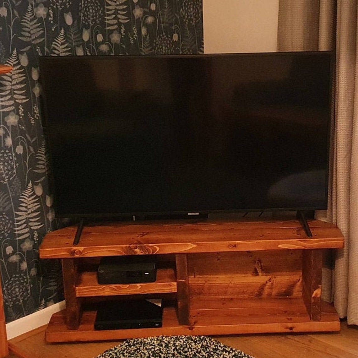 Metis Midi Corner Unit Chunky Rustic TV Unit / Stand / Media Etsy UK