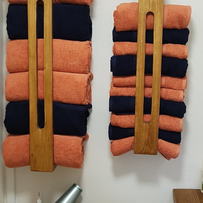Larissa - Rustic Bath Towel Storage - Shelf, Rack, Bathroom, Holder, Ladder. Toilet Roll Holder image 9