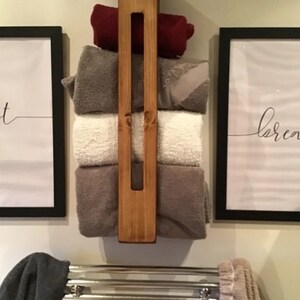 Larissa - Rustic Bath Towel Storage - Shelf, Rack, Bathroom, Holder, Ladder. Toilet Roll Holder image 5