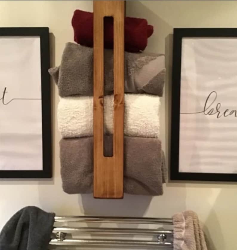 Larissa - Rustic Bath Towel Storage - Shelf, Rack, Bathroom, Holder, Ladder. Toilet Roll Holder image 5