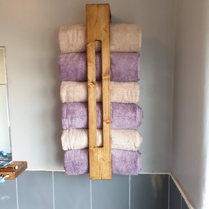 Larissa - Rustic Bath Towel Storage - Shelf, Rack, Bathroom, Holder, Ladder. Toilet Roll Holder image 8