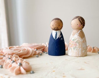 Personalised Wedding wooden cake toppers
