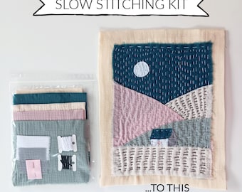 Cabin on a Spring Night - Slow Stitch Kit