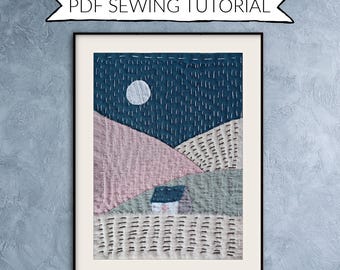 Cabane lors d'une nuit de printemps - instructions de couture lente (téléchargement numérique)