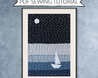 Voilier de nuit - instructions de couture lente (téléchargement numérique)