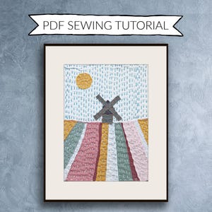 Windmolen- en tulpenveld: instructies voor langzaam naaien (digitale download)