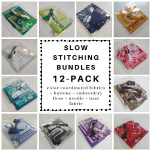12 colors slow stitching bundles GIFT set | clothing repair & decoration kit