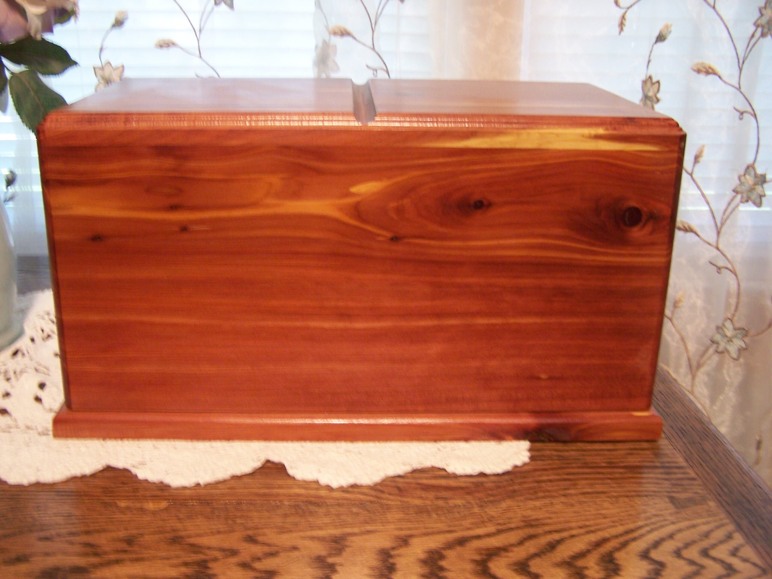 Red Cedar Wood Companion Cremation Urn USA Made