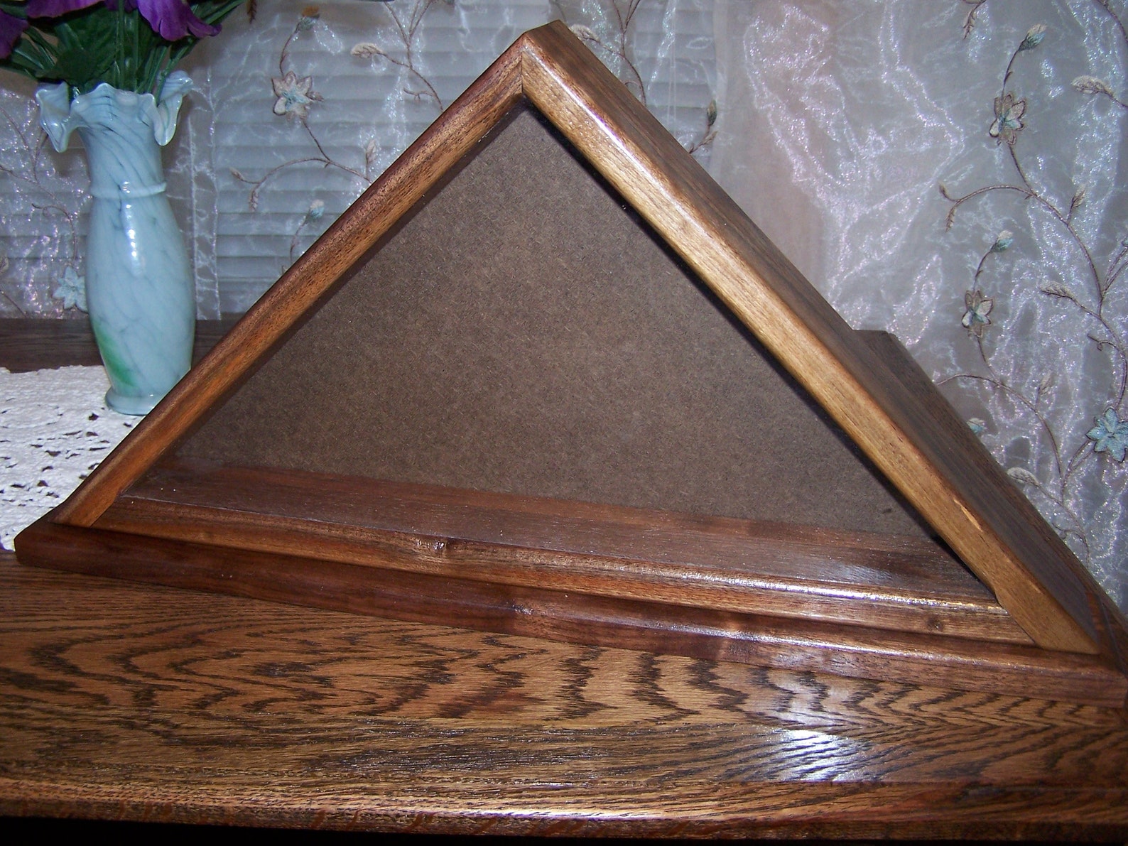 Walnut Wood Flag Display Case 3' X 5' Flag Usa Made Etsy