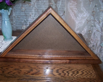 Walnut Wood Flag Display Case 3&#39; X 5&#39; Flag Usa Made