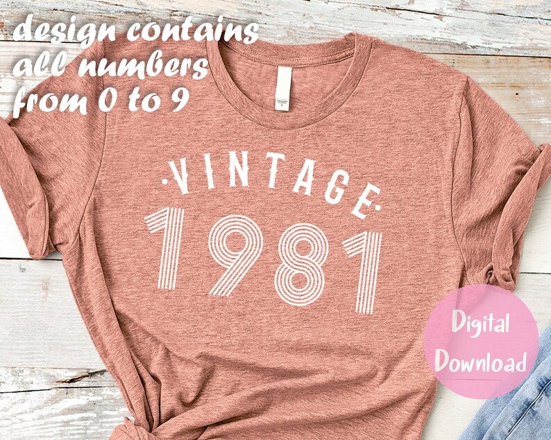 Download Vintage 1981 svg Vintage 1981 birthday svg 1981 birthday ...