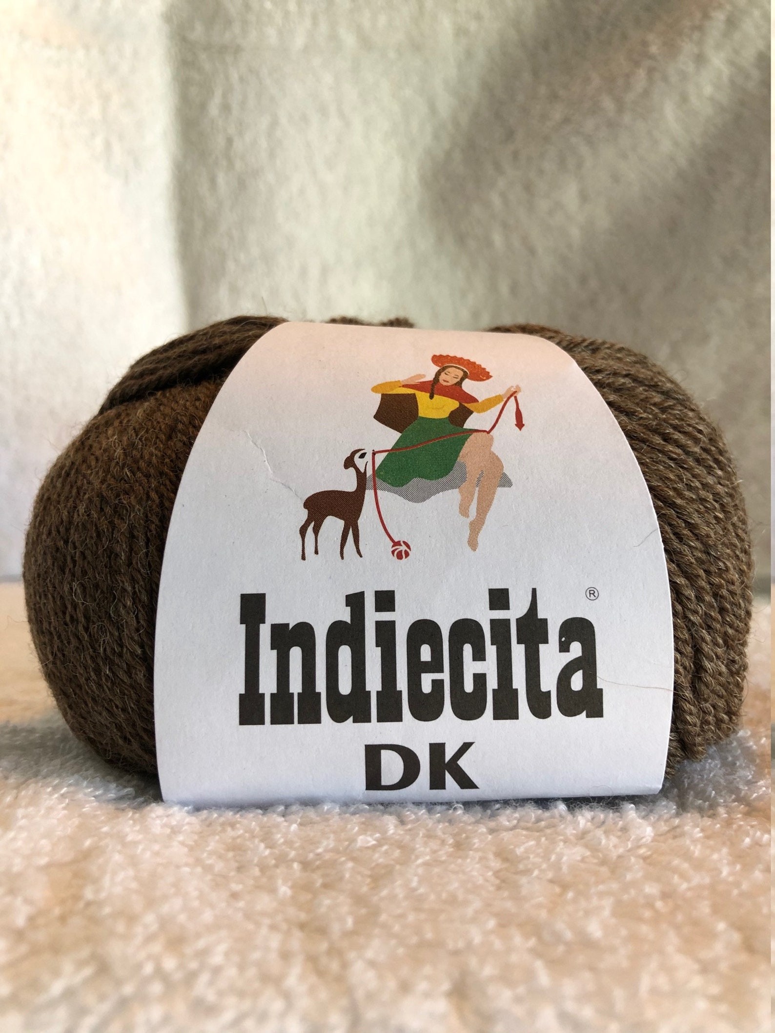 100 Baby Alpaca Yarn Indiecita DK brown/koala Brown 211 Etsy
