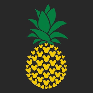 Mouse Tropical Fruit SVG for Tshirts –  Mouse Pineapple svg cut file for cricut & eps, png, pdf clipart printable. Vector DIGITAL DOWNLOAD!