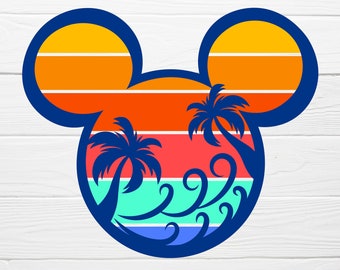 Vector DIGITAL DOWNLOAD! png Mickey Heads Pineapple SVG \u2013 Tropical Fruit with Aloha lettering svg cut file for cricut /& eps pdf printable