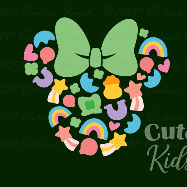 Mouse Head Lucky Charms SVG – St Patrick's Day Decor svg cut file for cricut & eps, ai, png, pdf clipart. Vector graphics DIGITAL DOWNLOAD!