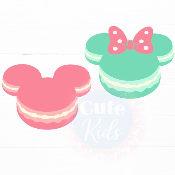 Mouse Head Macarons – Mouse Sweets SVG cut files for cricut & png, eps, pdf clipart. Vector graphics DIGITAL DOWNLOAD!