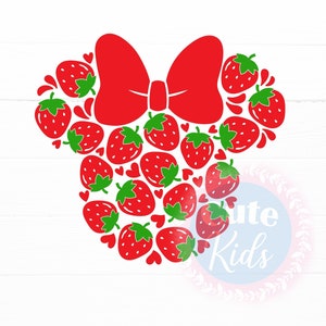 Strawberry Mouse Head – Summer Fruits Decor SVG cut files for cricut & eps, ai, png, pdf printable. Vector graphic DIGITAL DOWNLOAD!