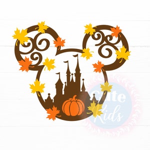 Camisetas Mouse Fall Castle SVG – Archivo de corte svg Pumpkin Spiced para cricut & png, eps, pdf clipart imprimible. DESCARGA DIGITAL vectorial!!!