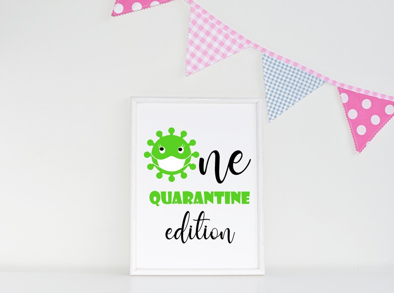 Download First Birthday Quarantine Edition SVG for Onesies Virus | Etsy