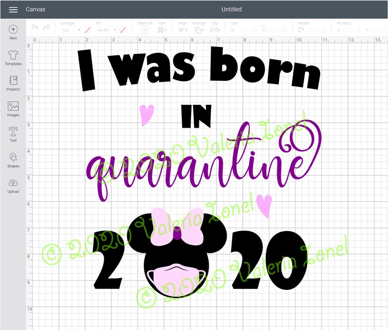 Download Minnie SVG Design for Onesies Born in Quarantine 2020 svg ...